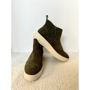 Toms Forest Green Suede High-Top Sneakers